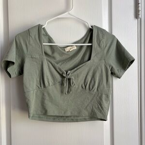 Sage Green Crop Top